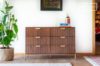 Large chest of drawers in dark wood Pitea