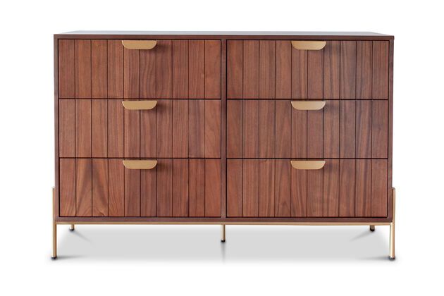 Large chest of drawers in dark wood Pitea