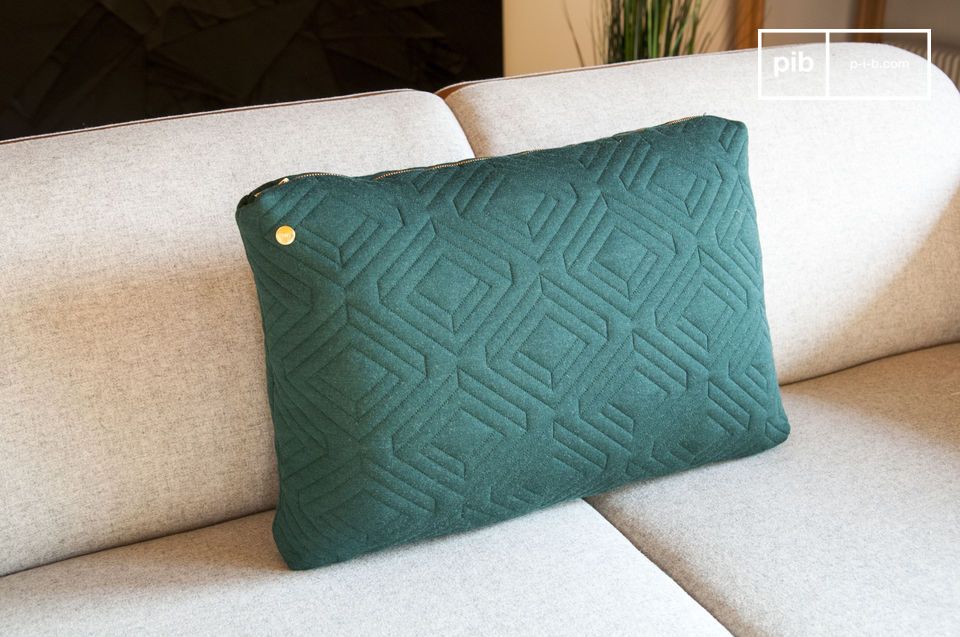 Nice blue-green rectangular cushion.