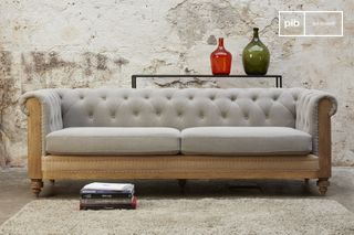 Large Grey Montaigu Chesterfield  Sofa
