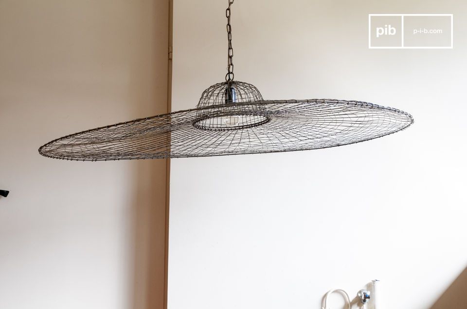 It is undeniably an original chandelier with a refined industrial look