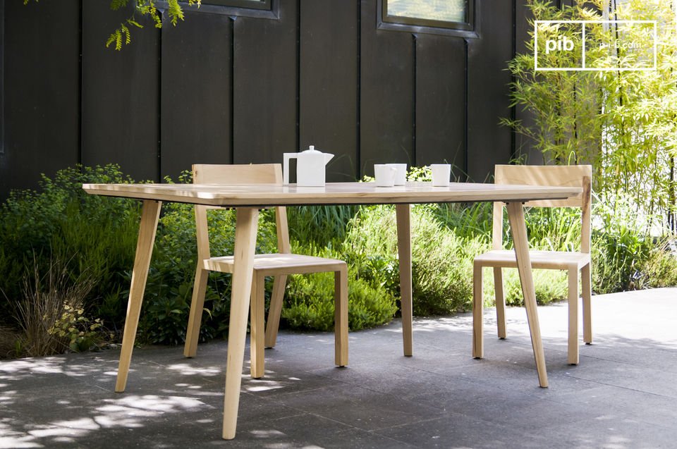 Beautiful bright solid wood dining table.