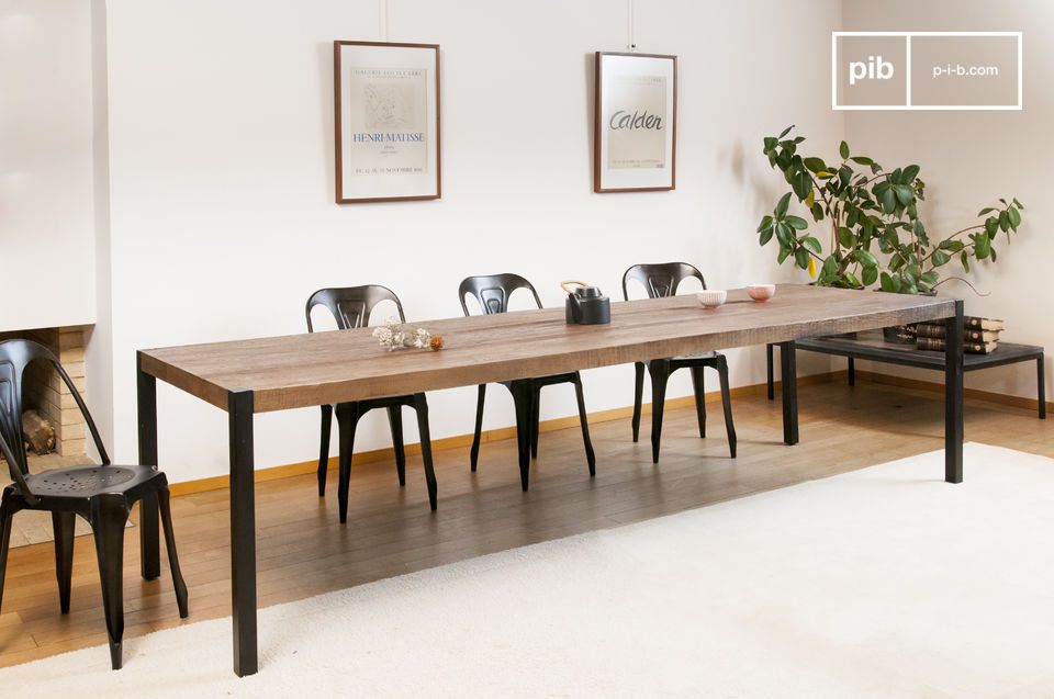 A giant table with antique oak veneer.