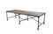 Miniature Large recycled elm upholsterer's table Windsor Clipped