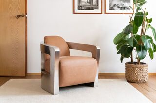 Camel leather aviator armchair Panavia