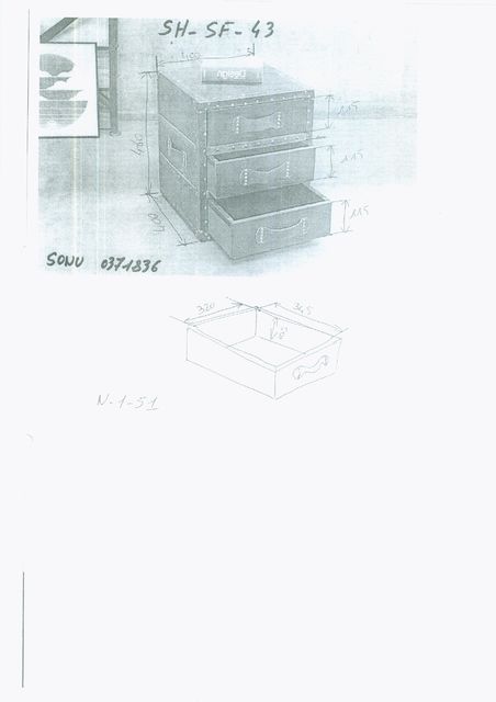 Vintage style and 3 practical drawers