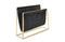 Miniature Black leather magazine holder Jorgen Clipped