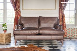 Leather sofa Sanary