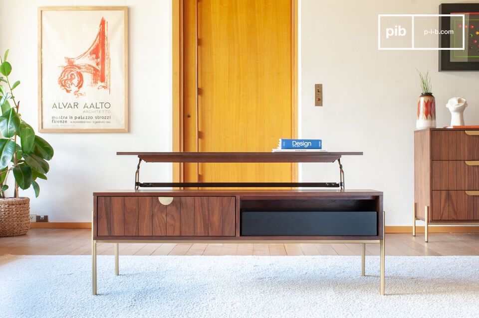 The Pitea coffee table is decidedly Art Deco, where elegance meets functionality