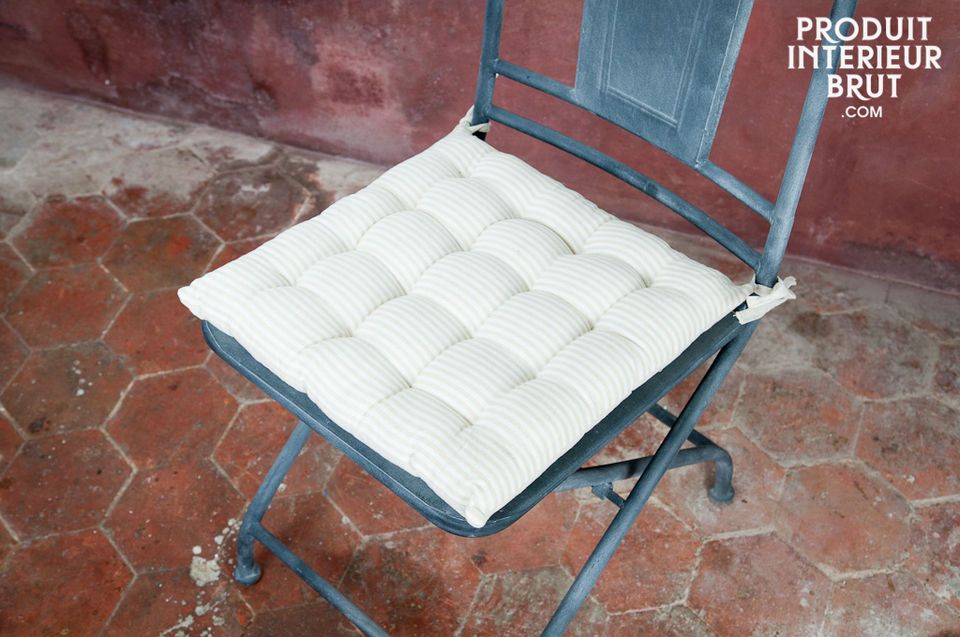Linen chair cushion
