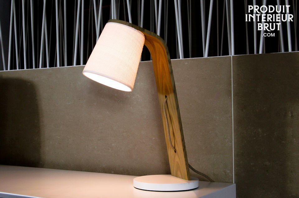 The simple beauty of a slightly curved solid wood light