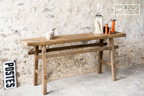 Long console table Vizzavona 100 elm wood pib