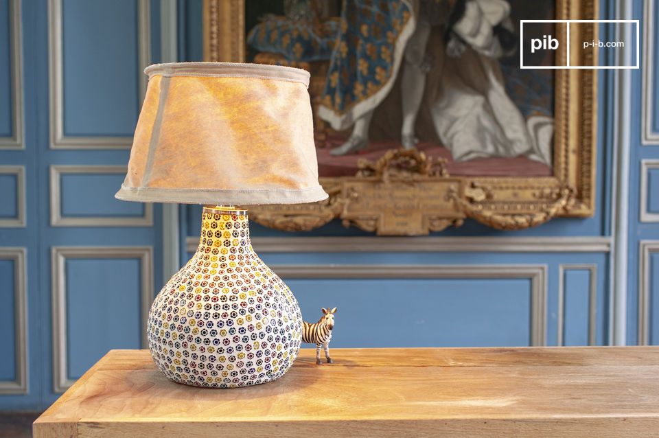 Mosaic styled colour lamp for the table or desk