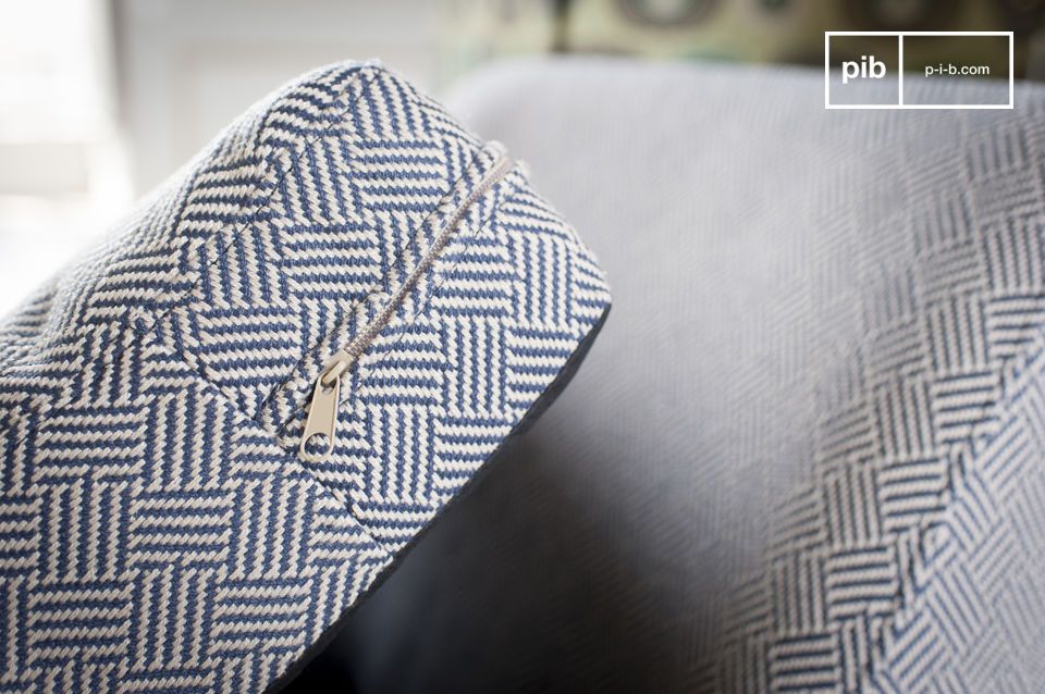 The fabric has elegant geometric patterns.