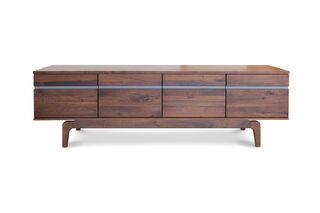 Low sideboard Neliö in  walnut