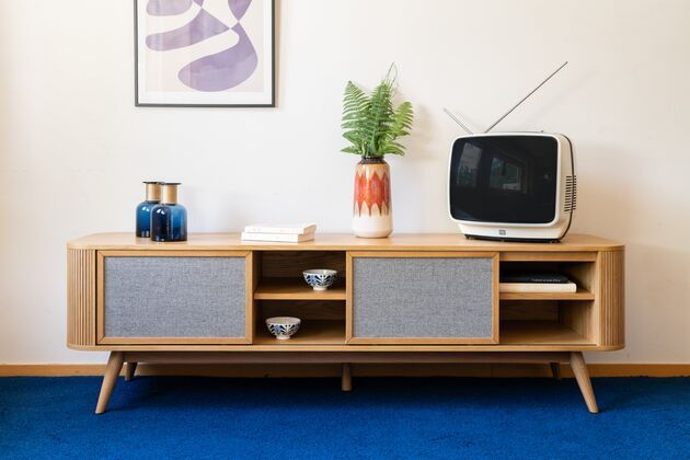 Light wood TV unit Lulea