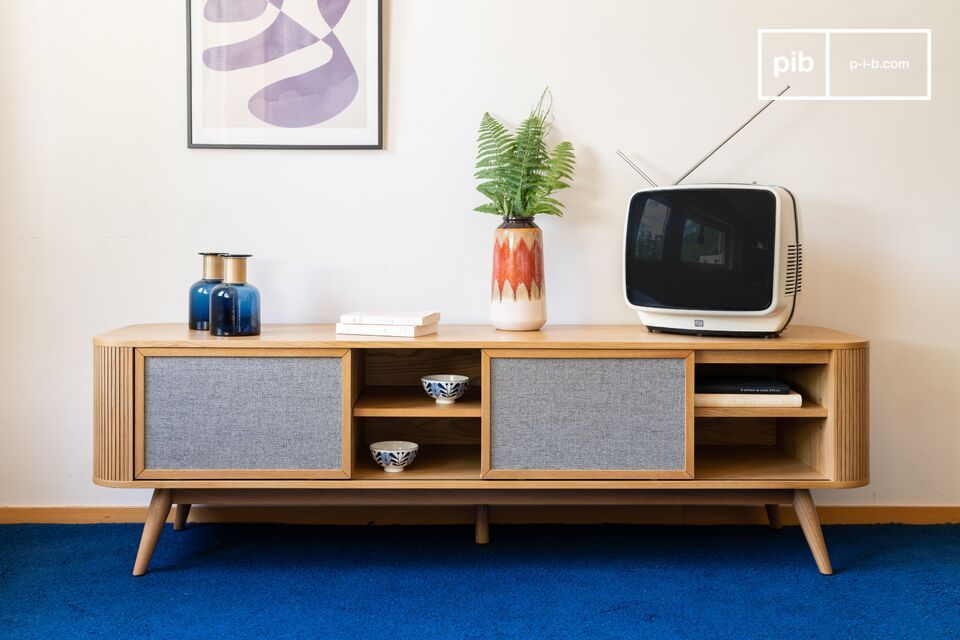 Lulea light wood TV stand