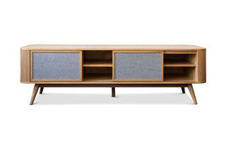 Lulea light wood TV stand