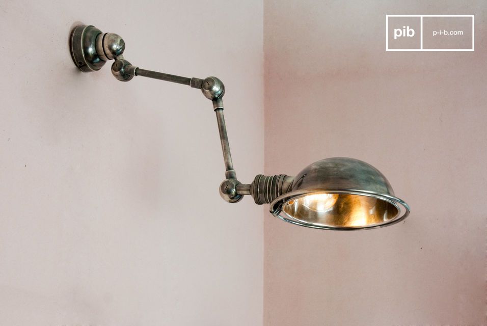 Industrial lamp with two arms.