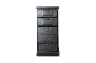 Metal chest of drawers with 5 flaps