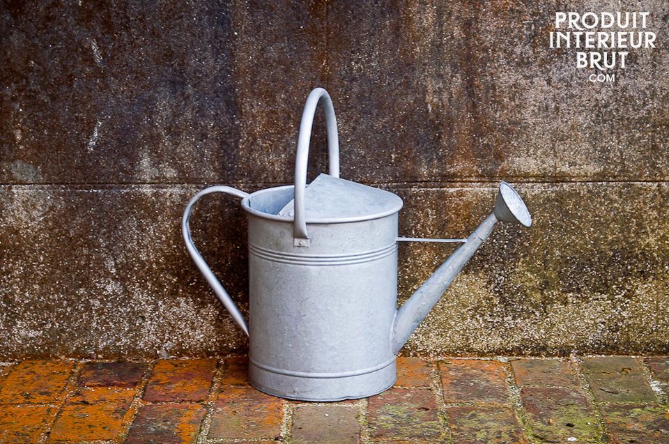 This metal watering can