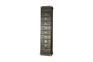 Metallic chest with 10 flaps
