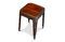 Miniature Metallic stool with teak seat Clipped