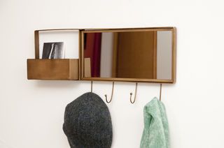 Mirror and wall coat rack Mimizan