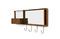 Miniature Mirror and wall coat rack Mimizan Clipped