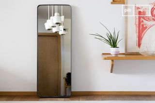 Mirror with black frame Ascain