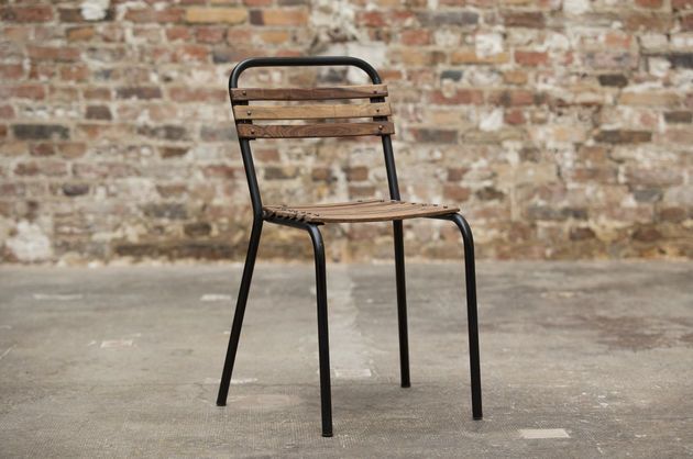 Industrial wooden chair Mistral