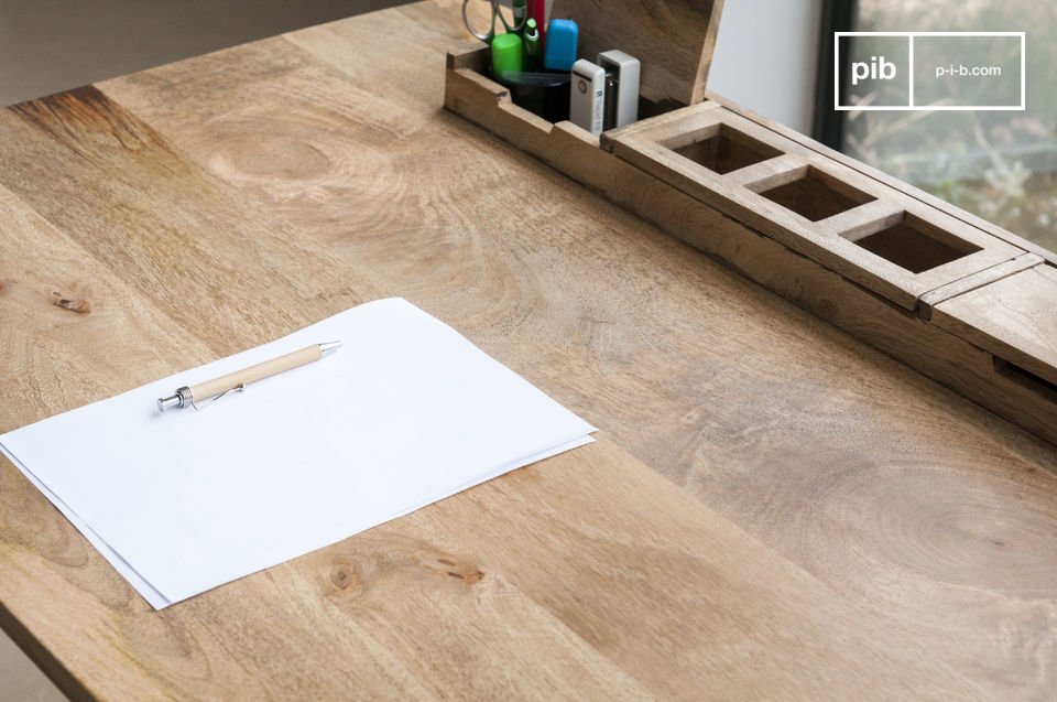 The all-wooden table gives a very natural spirit.