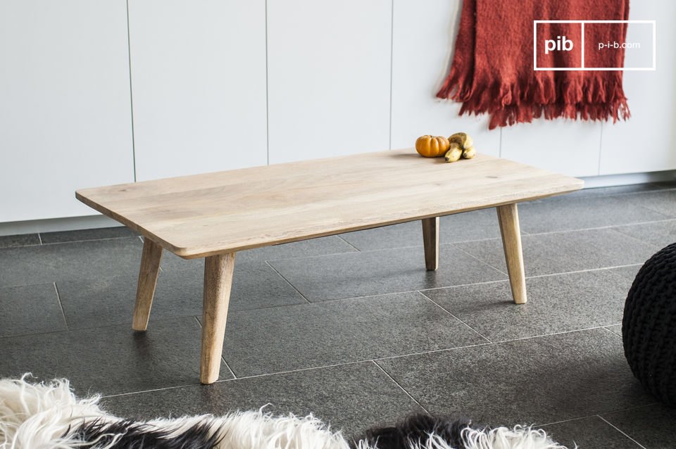 Beautiful coffee table in Scandinavian style.