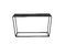 Miniature Long black metal console table Myriam Clipped