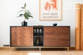 Neutra dark wood sideboard