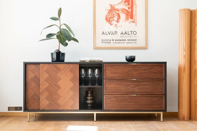 Dark wood buffet Neutra