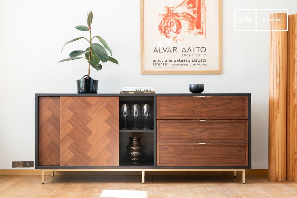 Neutra dark wood sideboard