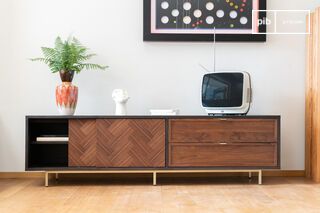 Neutra dark wood TV cabinet