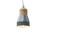 Miniature Gray metal pendant light Newark Clipped