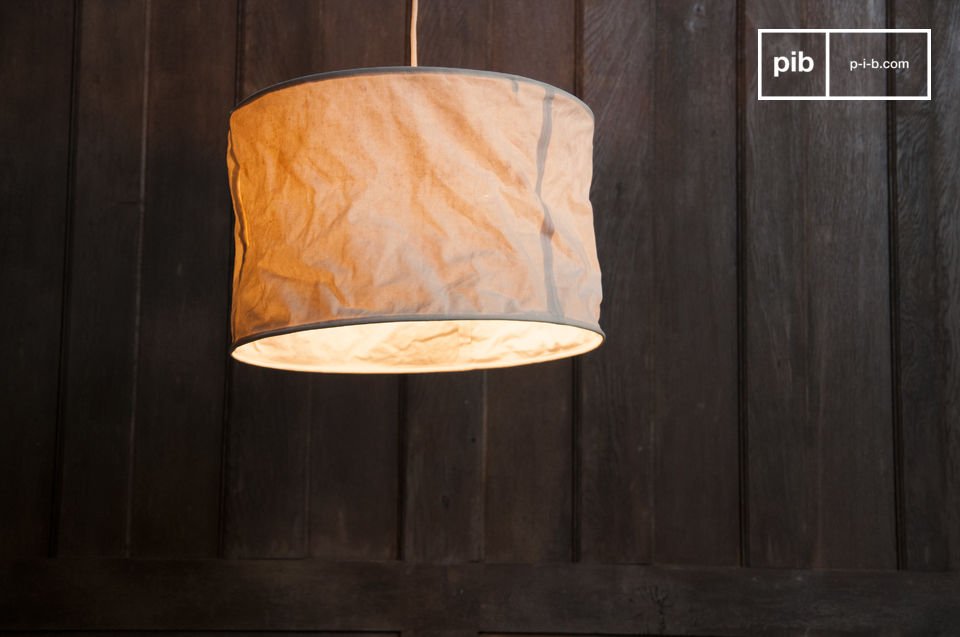 Fabric luminaire for a decorative touch in the flea market.