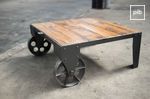 Old collection of industrial coffee tables