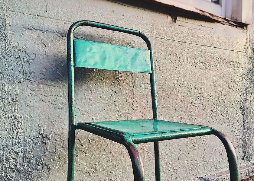old metal chair