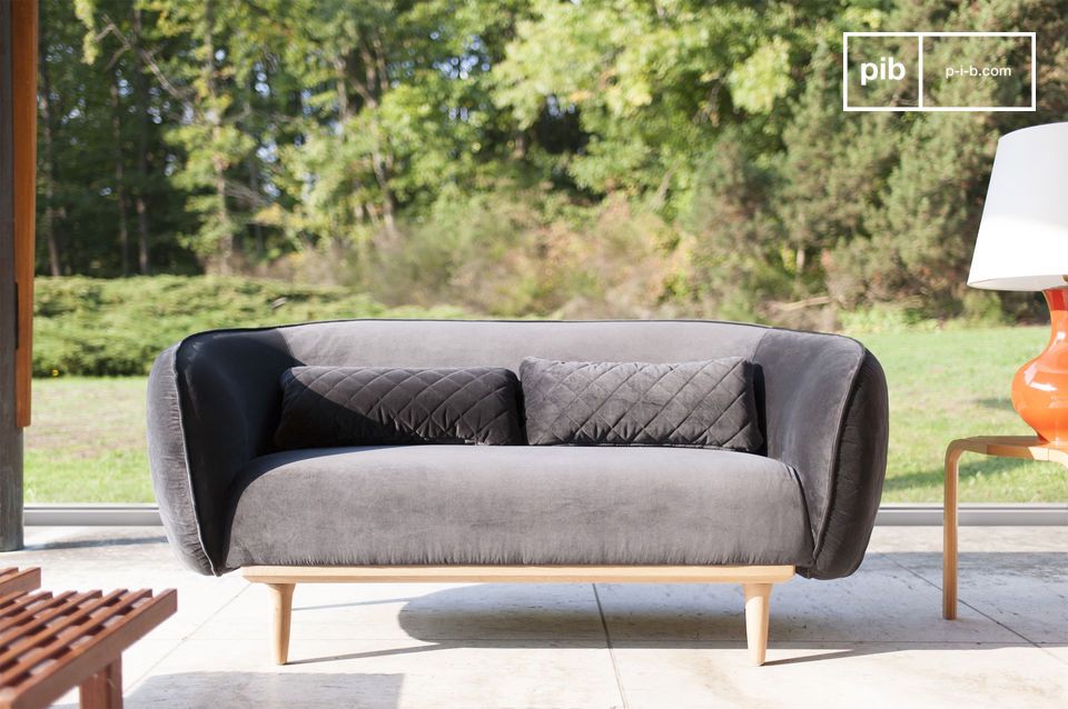 This Scandinavian-looking sofa will wrap you up like a cocoon.