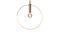 Miniature Golden metal suspension Oohalt Clipped