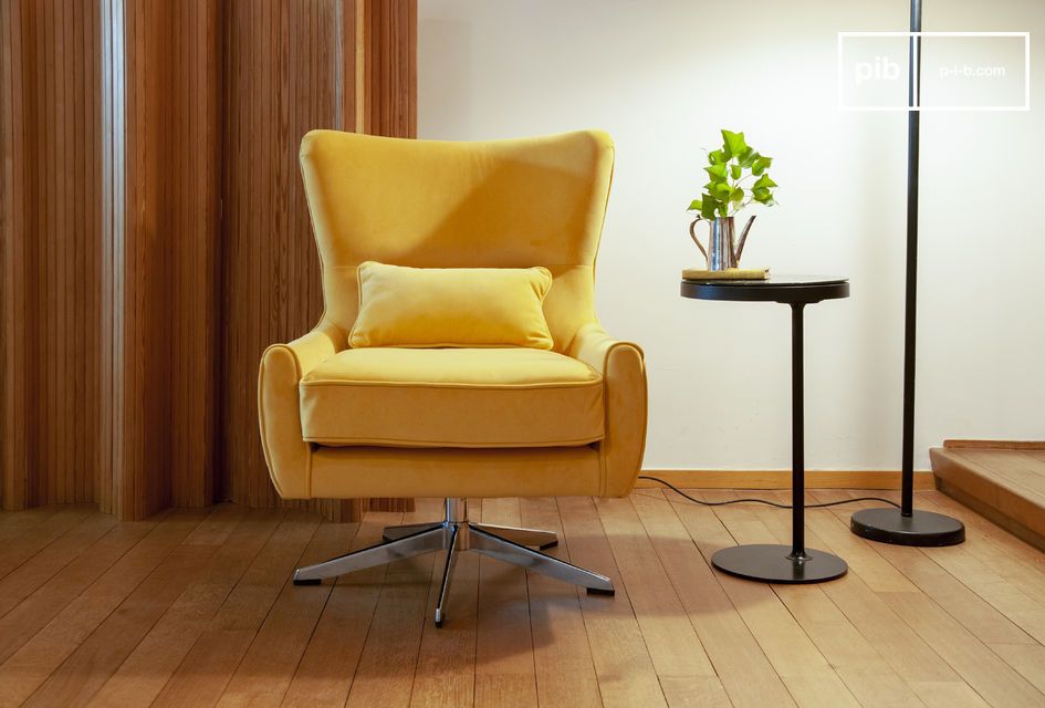 Orange sales swivel chair