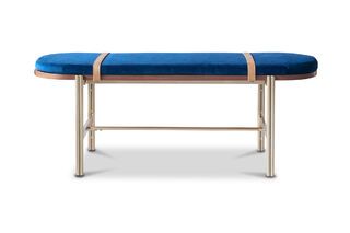 Pitea blue velvet bench