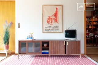 Pitea dark wood TV unit