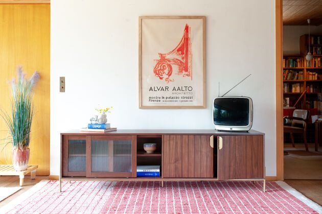 Dark wood TV unit Aurora