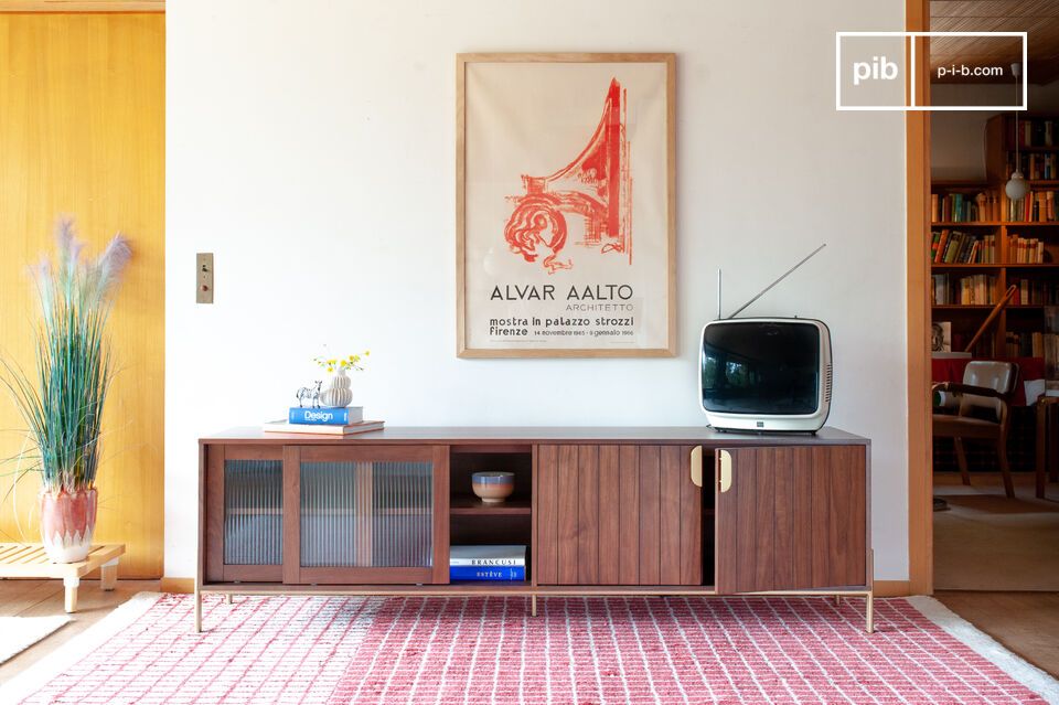 Pitea dark wood TV unit