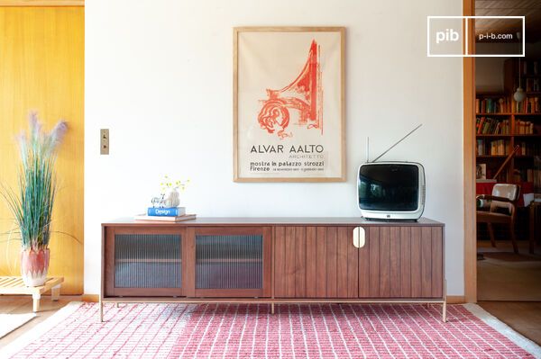 Wood and on sale glass tv unit